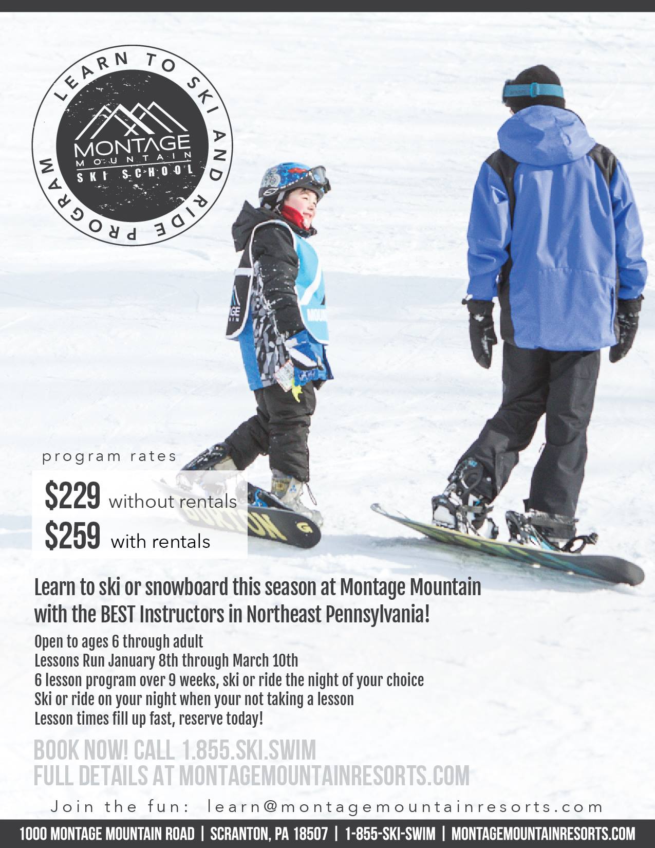 Montage Mountain Resorts PA Ski Resort Skiing Snowboarding